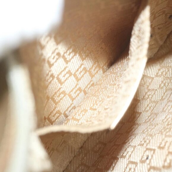 GUCCI Sherry Line Shoulder Bag Canvas Beige Light Blue 005 0814 Auth 64388 - Picture 8 of 16